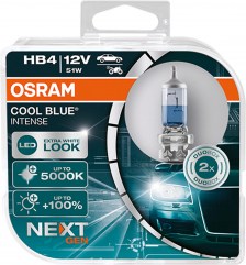 ΛΑΜΠΑ OSRAM HB4 12V 51W P22d Cool Blue INTENSE NextGeneration 5000K +100% 2ΤΜΧ